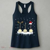 Banjo Christmas Tree With Santa Hat Xmas Women's Tank Top thumb 3