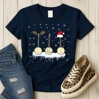 Banjo Christmas Tree With Santa Hat Xmas Women's T-Shirt thumb 3