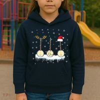 Banjo Christmas Tree With Santa Hat Xmas Kids Hoodie thumb 3