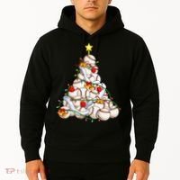Baseball Christmas Tree Holiday PJs for Players & Coaches Hoodie thumb 2