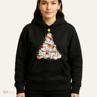 Baseball Christmas Tree Holiday PJs for Players & Coaches Hoodie thumb 5