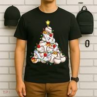 Baseball Christmas Tree Holiday PJs for Players & Coaches T-Shirt thumb 6