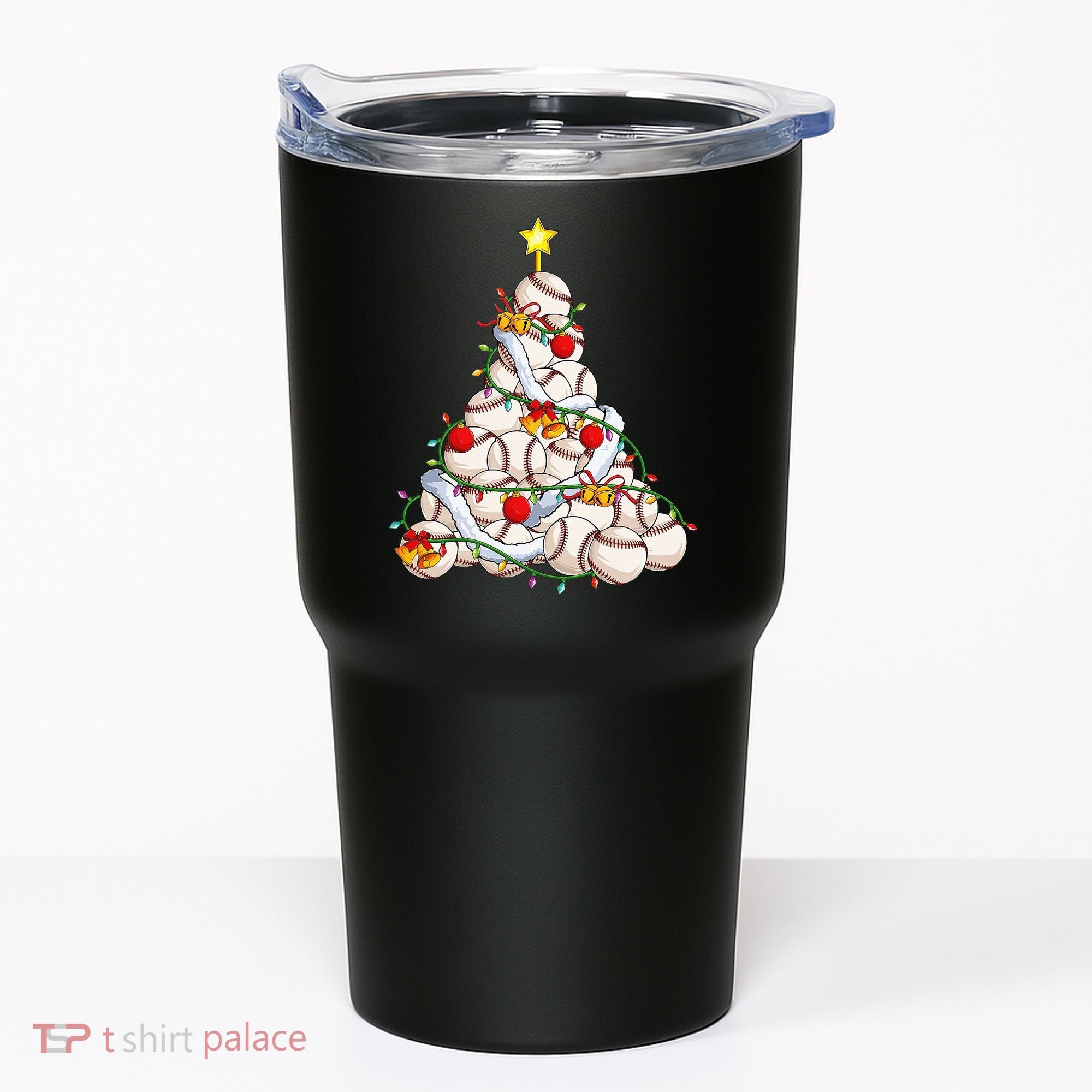 Baseball Christmas Tree Holiday PJs for Players & Coaches Tumbler