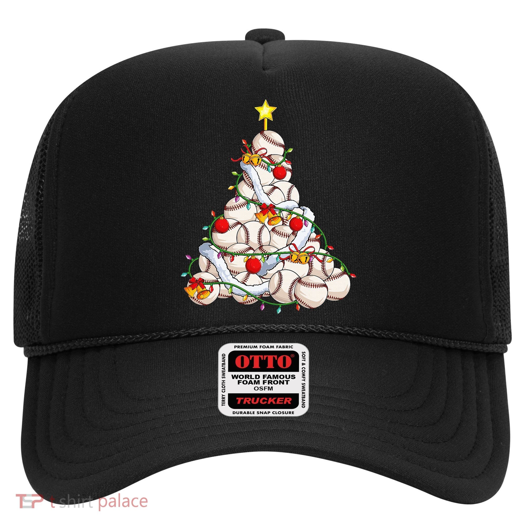 Baseball Christmas Tree Holiday PJs for Players & Coaches Hat