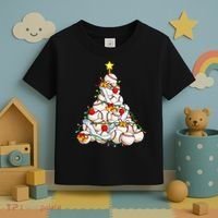 Baseball Christmas Tree Holiday PJs for Players & Coaches Toddler T-Shirt thumb 3