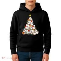 Baseball Christmas Tree Holiday PJs for Players & Coaches Kids Hoodie thumb 4