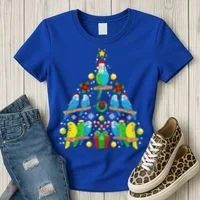 Budgie Christmas Tree Bird Christmas Present Gift Women's T-Shirt thumb 3