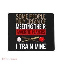 Baseball Coach Trainer Bat And Ball Sports Lover Quote Mousepad thumb 0
