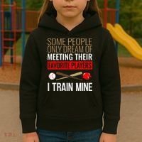 Baseball Coach Trainer Bat And Ball Sports Lover Quote Kids Hoodie thumb 3