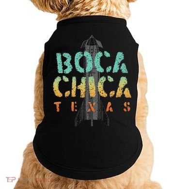 Boca Chica Texas Starship Cool Retro Doggie Tank