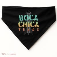 Boca Chica Texas Starship Cool Retro USA-Made Doggie Bandana thumb 0