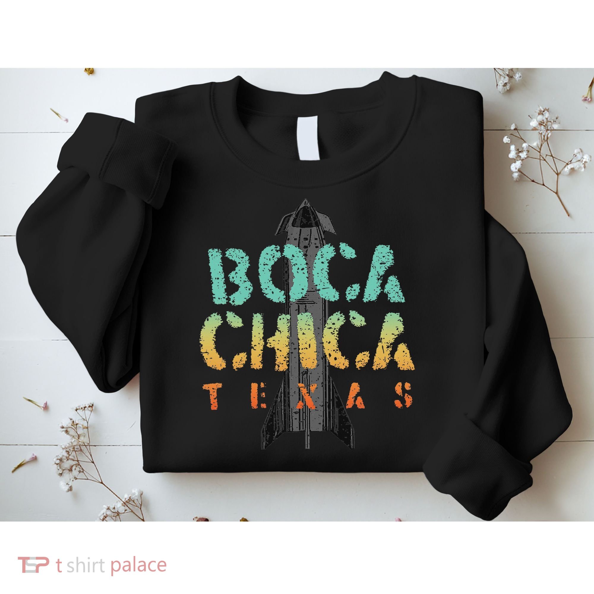 Boca Chica Texas Starship Cool Retro Sweatshirt