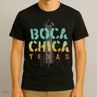 Boca Chica Texas Starship Cool Retro T-Shirt thumb 3