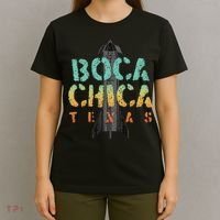 Boca Chica Texas Starship Cool Retro T-Shirt thumb 4