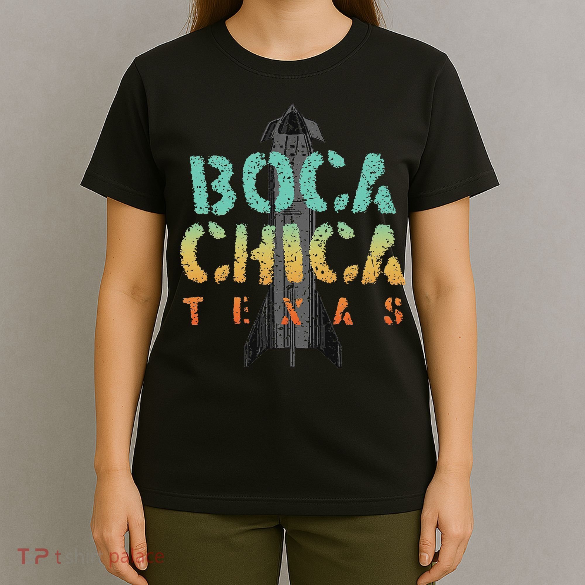 Boca Chica Texas Starship Cool Retro T-Shirt