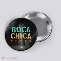 Boca Chica Texas Starship Cool Retro Button thumb 0
