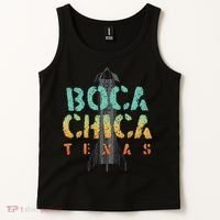Boca Chica Texas Starship Cool Retro Tank Top thumb 2