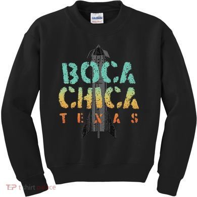 Boca Chica Texas Starship Cool Retro Kids Sweatshirt