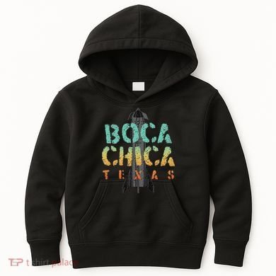 Boca Chica Texas Starship Cool Retro Kids Hoodie