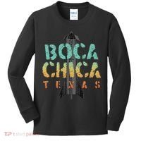 Boca Chica Texas Starship Cool Retro Kids Long Sleeve Shirt thumb 0