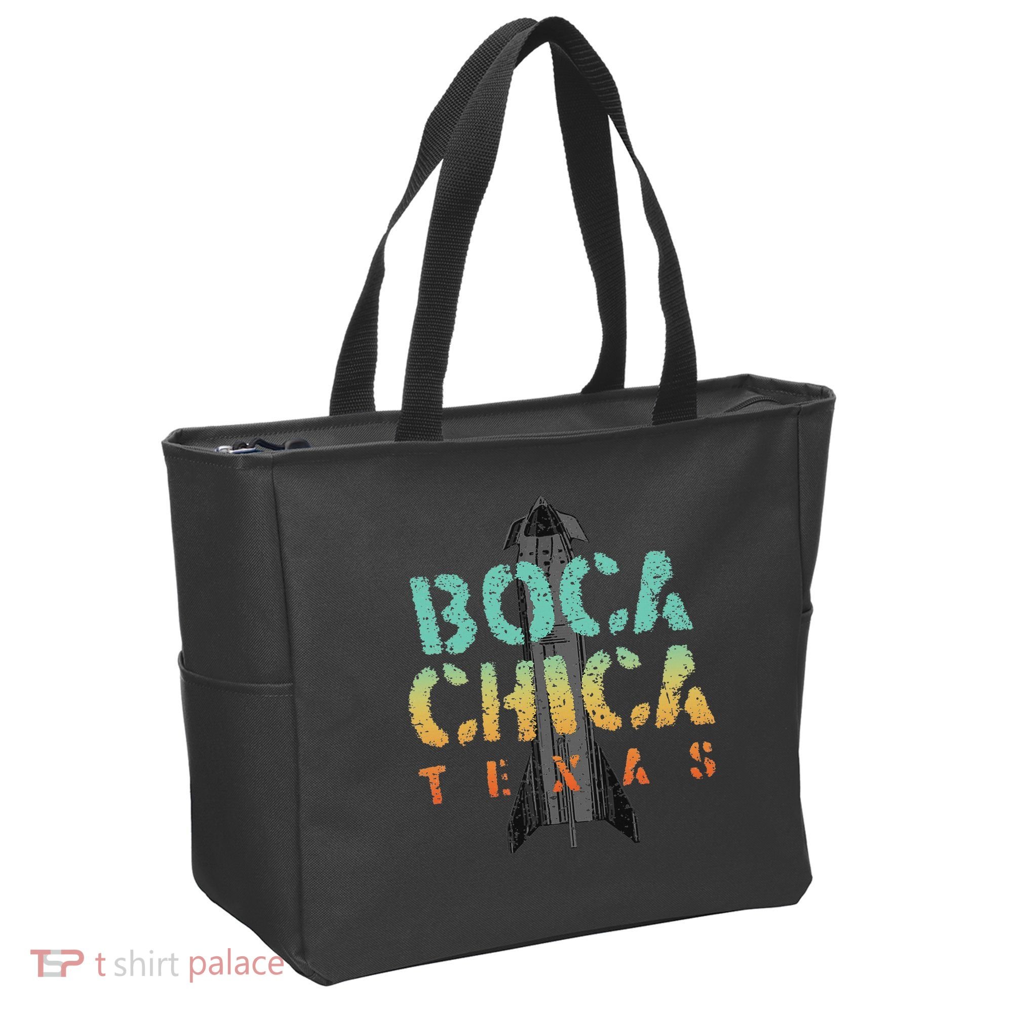 Boca Chica Texas Starship Cool Retro Tote Bag
