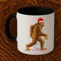 Bigfoot Christmas Tree Lights Xmas Funny Sasquatch Lovers Coffee Mug thumb 2