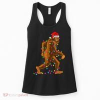 Bigfoot Christmas Tree Lights Xmas Funny Sasquatch Lovers Women's Tank Top thumb 0
