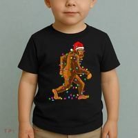 Bigfoot Christmas Tree Lights Xmas Funny Sasquatch Lovers Toddler T-Shirt thumb 2