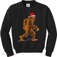 Bigfoot Christmas Tree Lights Xmas Funny Sasquatch Lovers Kids Sweatshirt thumb 0