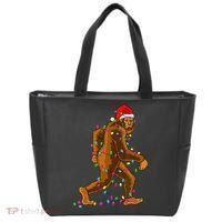 Bigfoot Christmas Tree Lights Xmas Funny Sasquatch Lovers Tote Bag thumb 0