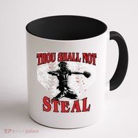 Baseball Catcher Thou Shall Not Steal Home Plate Gift Coffee Mug thumb 1