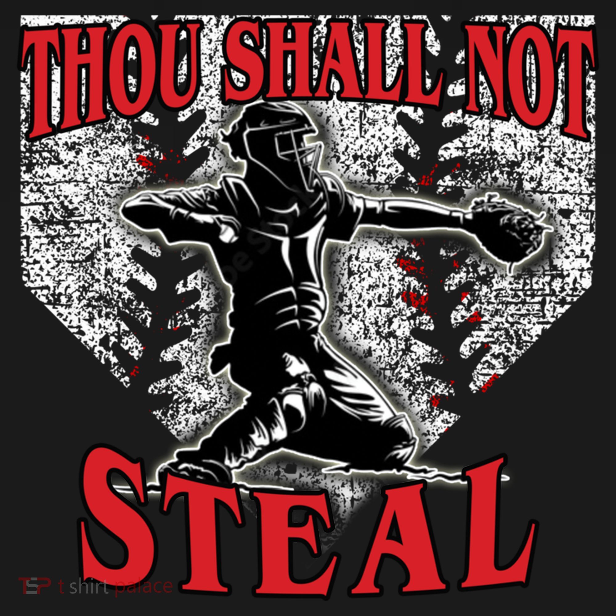 Baseball Catcher Thou Shall Not Steal Home Plate Gift Women's Hoodie