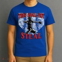 Baseball Catcher Thou Shall Not Steal Home Plate Gift T-Shirt thumb 3