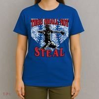 Baseball Catcher Thou Shall Not Steal Home Plate Gift T-Shirt thumb 4