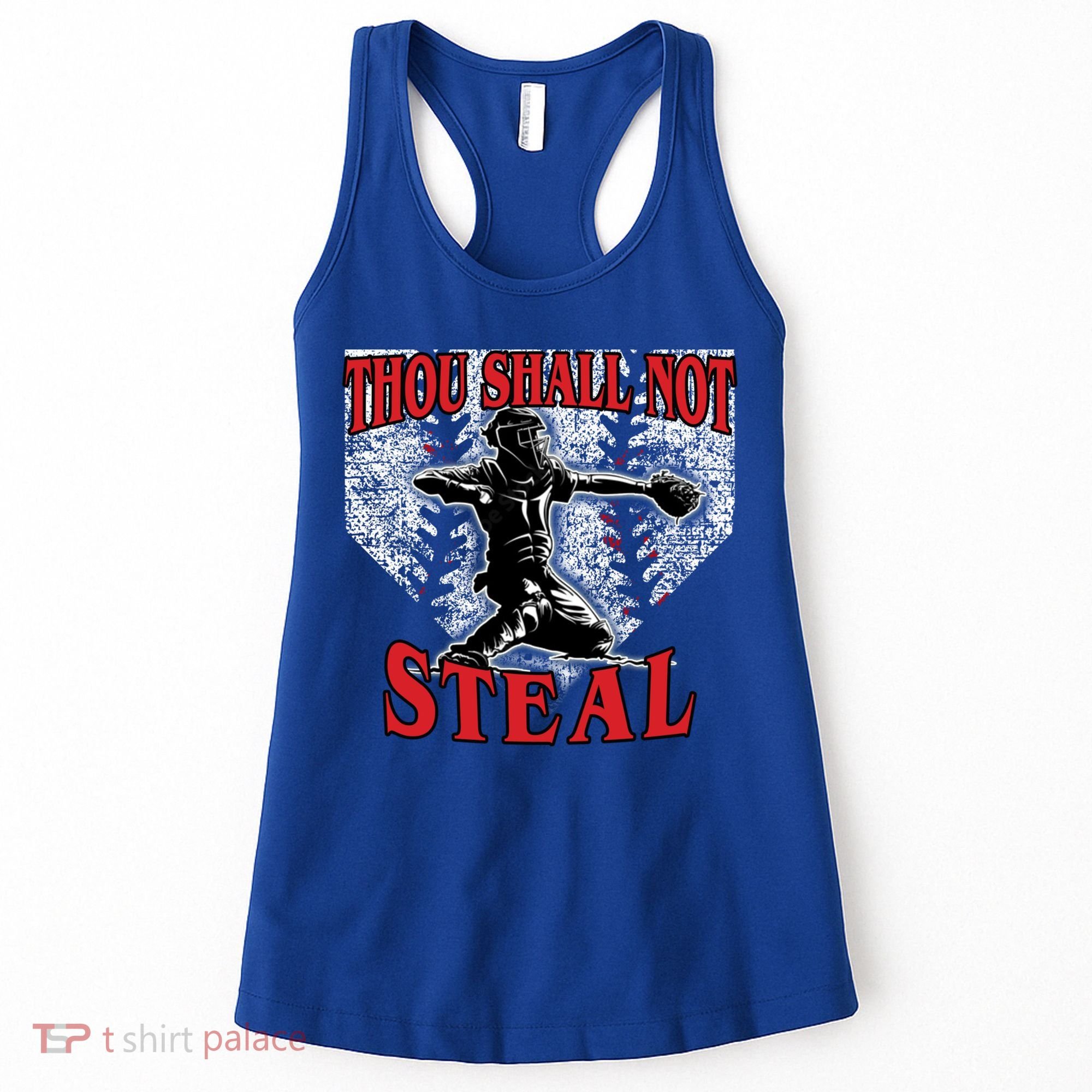 Baseball Catcher Thou Shall Not Steal Home Plate Gift Women's Tank Top