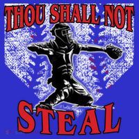 Baseball Catcher Thou Shall Not Steal Home Plate Gift Women's Tank Top thumb 5