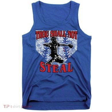 Baseball Catcher Thou Shall Not Steal Home Plate Gift Tank Top