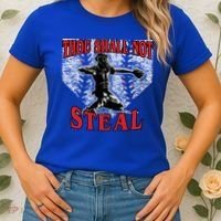Baseball Catcher Thou Shall Not Steal Home Plate Gift Women's T-Shirt thumb 2