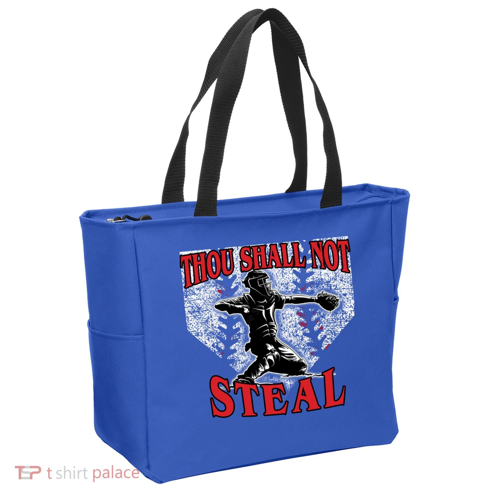 Baseball Catcher Thou Shall Not Steal Home Plate Gift Tote Bag