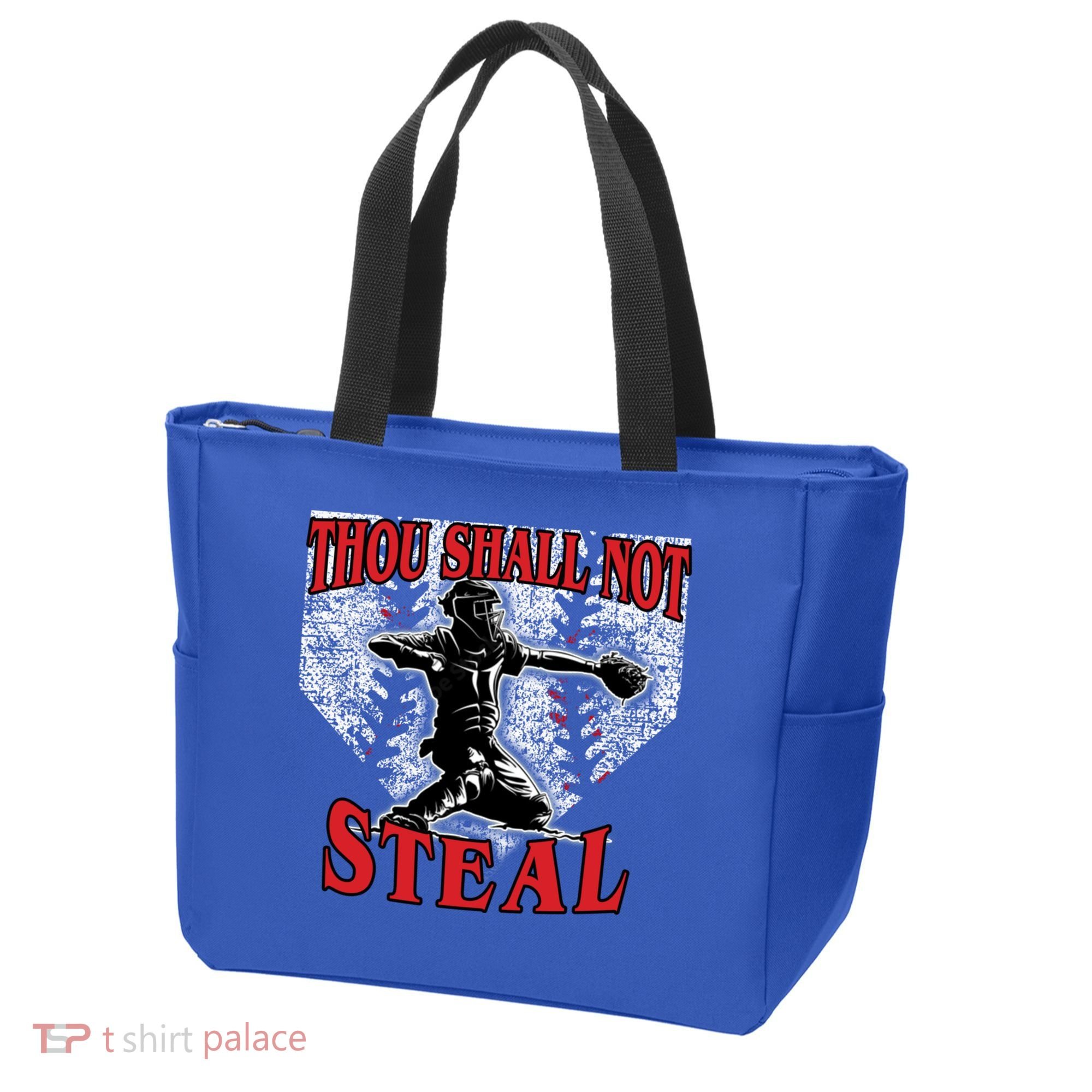 Baseball Catcher Thou Shall Not Steal Home Plate Gift Tote Bag