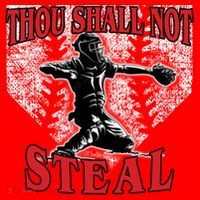 Baseball Catcher Thou Shall Not Steal Home Plate Gift Santa Hat thumb 1