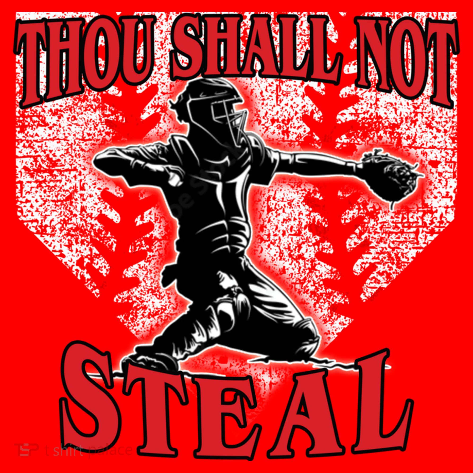Baseball Catcher Thou Shall Not Steal Home Plate Gift Santa Hat