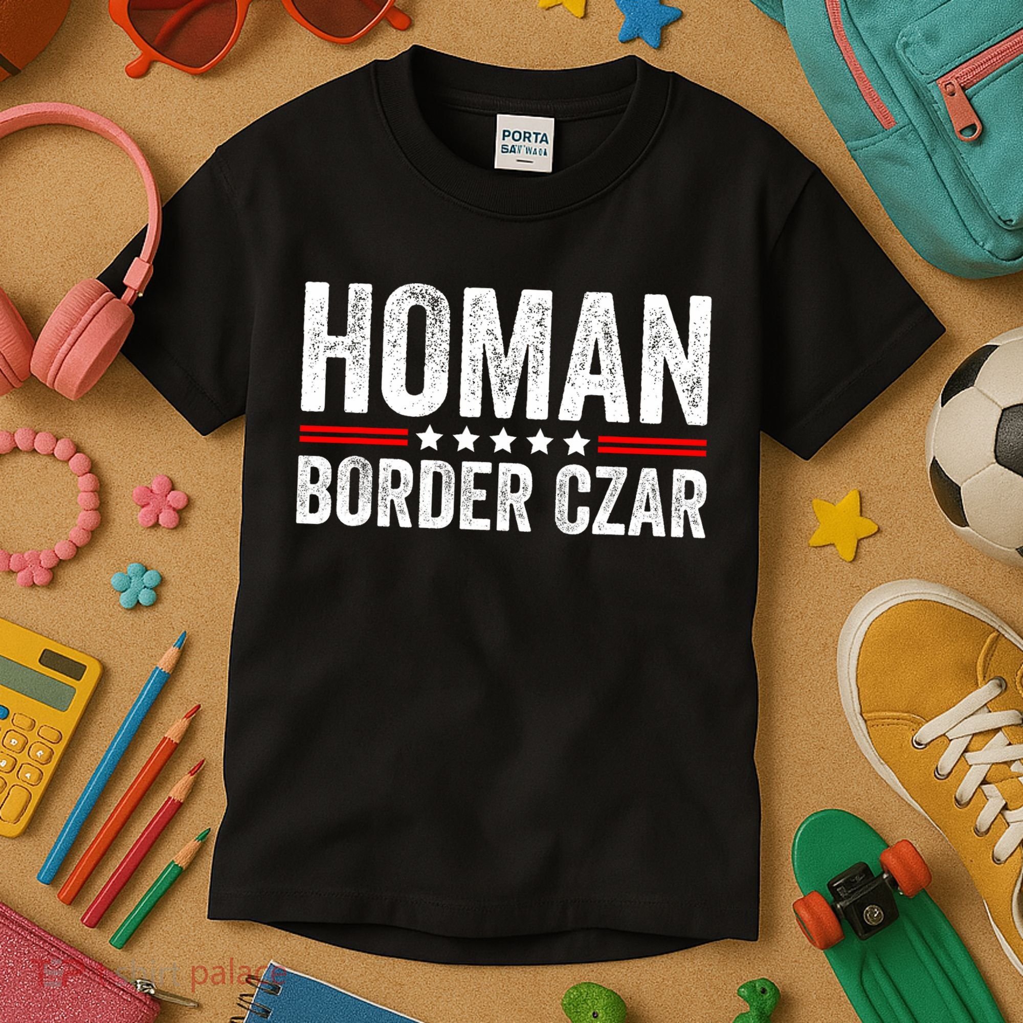 Border Czar Tom Homan Trump President Election Maga Support Kids T-Shirt