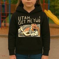 Baseball Chickie Utah Get Me Two Kids Hoodie thumb 3