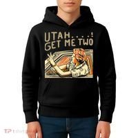 Baseball Chickie Utah Get Me Two Kids Hoodie thumb 4