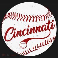 Baseball Cincinnati Vintage Ball Red Seam National Pastime T-Shirt thumb 7