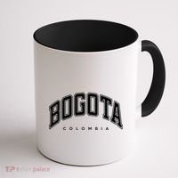 Bogota Colombia Varsity Style White Text Gift Coffee Mug thumb 1