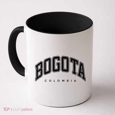 Bogota Colombia Varsity Style White Text Gift Coffee Mug