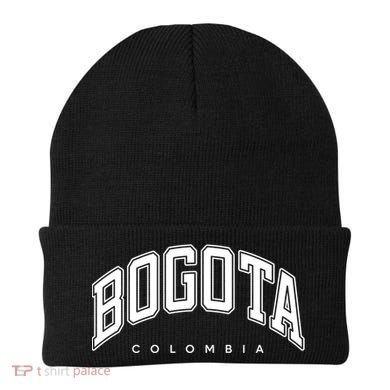 Bogota Colombia Varsity Style White Text Gift Beanie