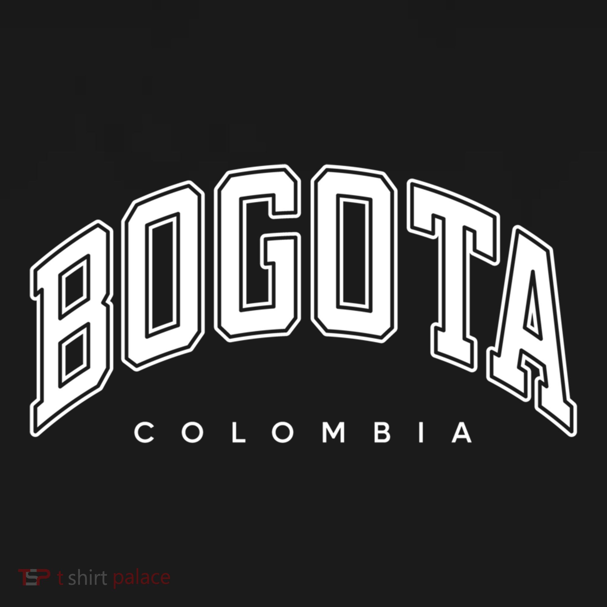 Bogota Colombia Varsity Style White Text Gift Ornament